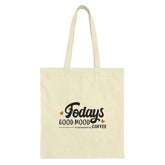Coffee Lover Tote Bag, Today's Good Mood, Coffee Sponsored Gift, Cute Coffee Design Tote, Everyday Tote, Coffee Addict Bag, Gift for Her - Tawshia